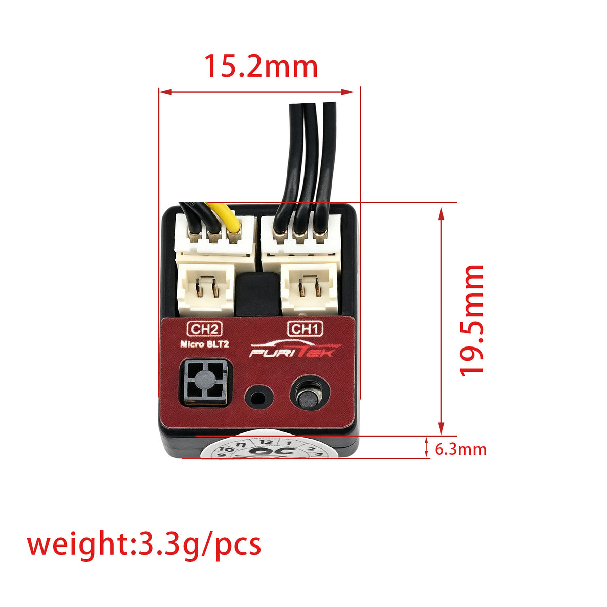 FURITEK MICRO SLT2 RECEIVER FOR AXIAL SCX30 STOCK SLT2 TRANSMITTER (COMPATIBLE WITH FURITEK ESCS ONLY)